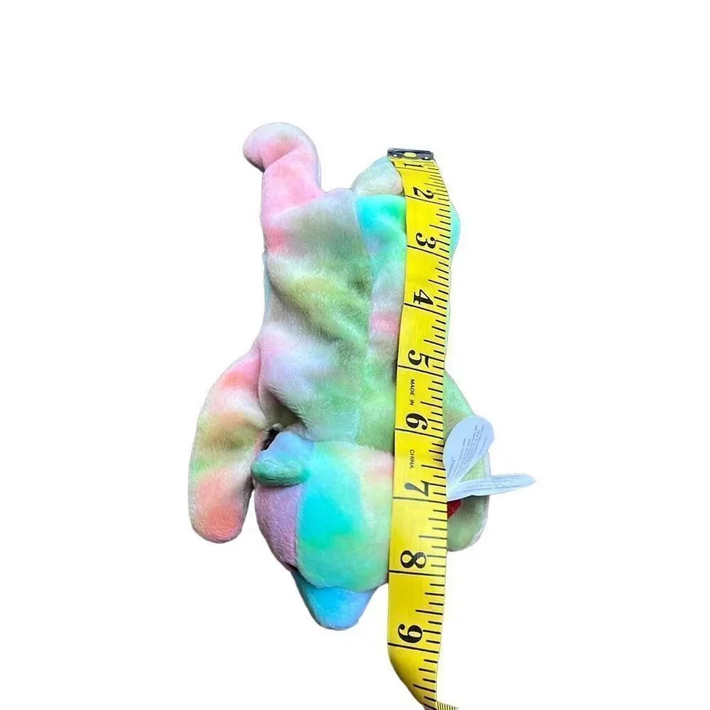 Sammy Beanie Baby TY tie dye bear with hologram tag, 1998 Beanie